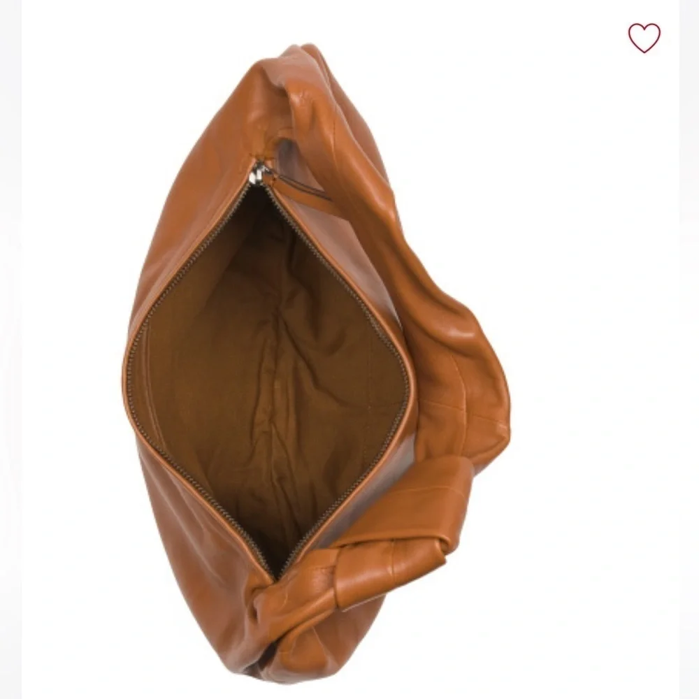 🔥🖤NWT-MADE IN INDIA, Leather Crescent super CUTE Knotted Shoulder Bag🖤🔥